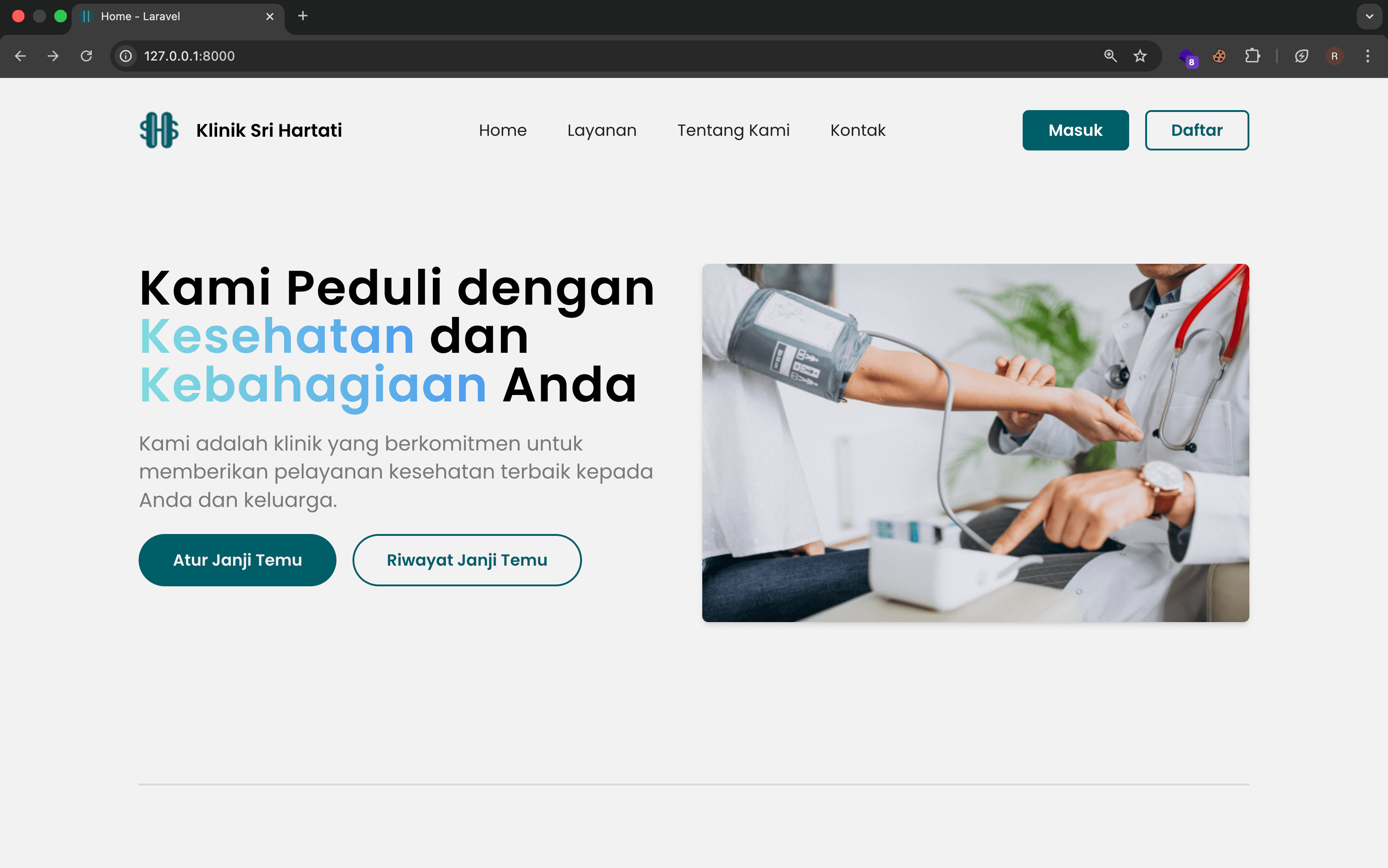 Klinik Sri Hartati Website Preview 1