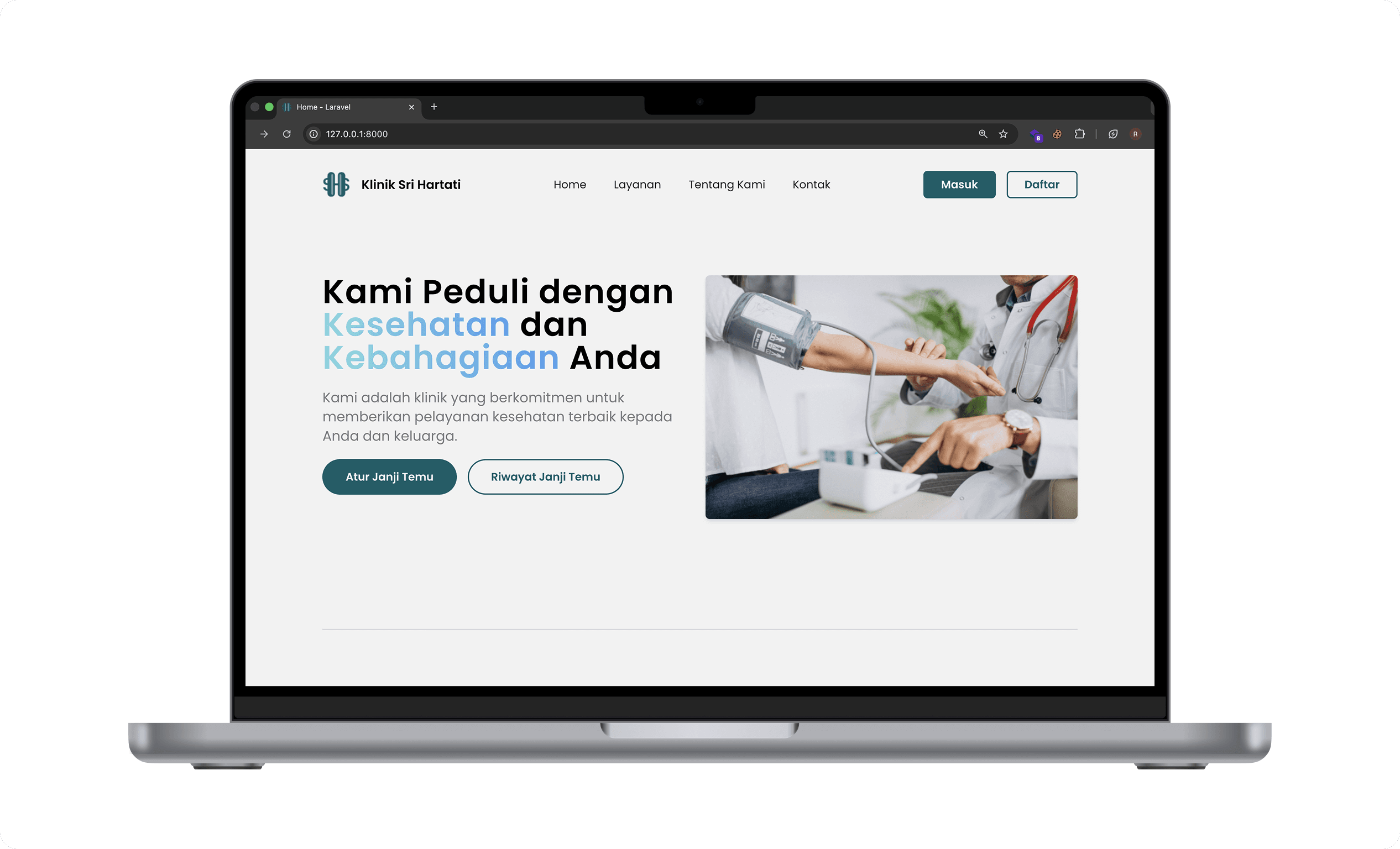 Klinik Sri Hartati Website Cover